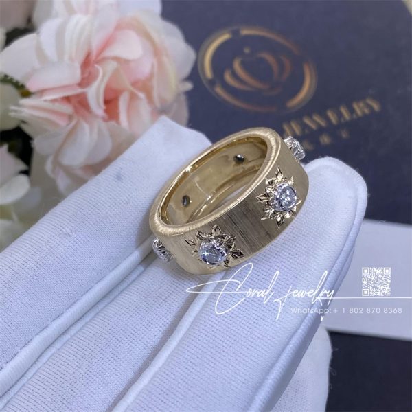 Buccellati Macri Classica Eternelle In Yellow And White Gold Set With Diamonds Jauete005435 (2)