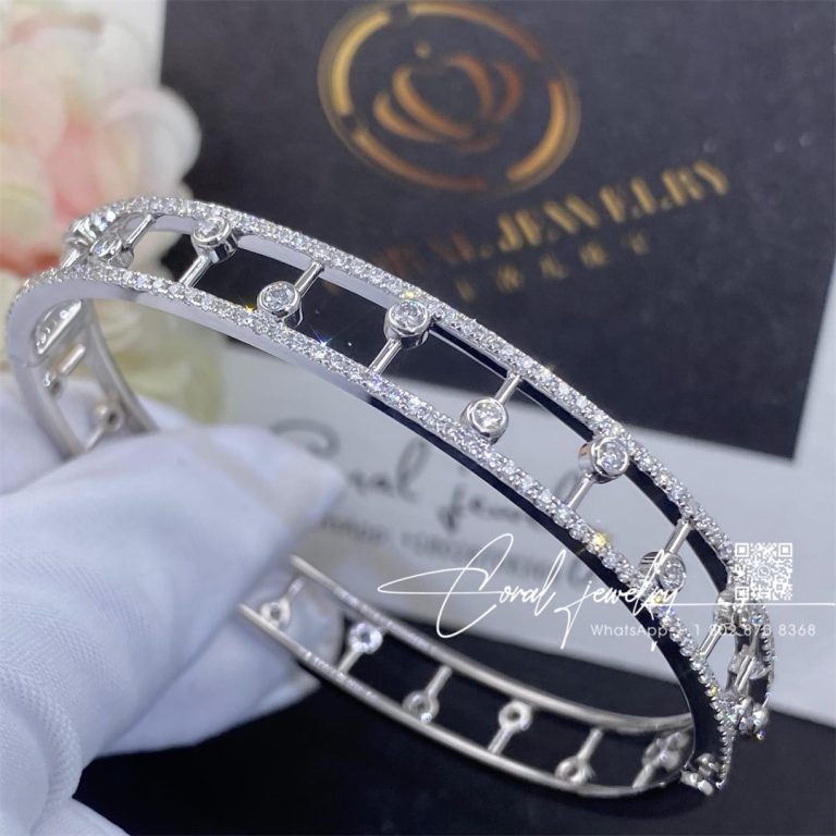 De Beers Dewdrop Bangle In White Gold B102147 (5)