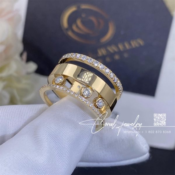 Messika Move Romane Yellow Gold Ring With Diamonds 06659 Yg (3)