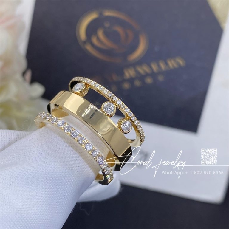 Messika Move Romane Yellow Gold Ring With Diamonds 06659 Yg (5)