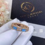 Roberto Coin 18k Rose Gold Mosaic Alternating Diamond & Turquoise Ring (2)