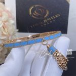 Roberto Coin Rose Gold Diamonds And Turquoise Art Deco Tassel Bangle (1)