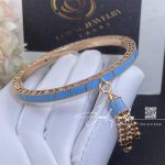 Roberto Coin Rose Gold Diamonds And Turquoise Art Deco Tassel Bangle (2)