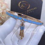 Roberto Coin Rose Gold Diamonds And Turquoise Art Deco Tassel Bangle (3)