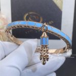 Roberto Coin Rose Gold Diamonds And Turquoise Art Deco Tassel Bangle (4)