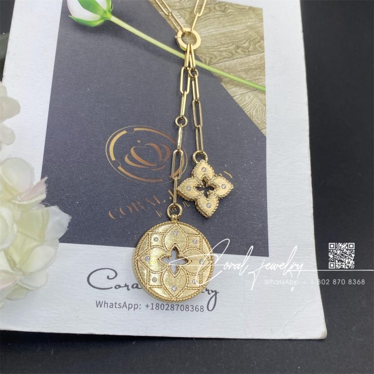 Roberto Coin Venetian Princess Diamond 18k Gold Floral Necklace (4)