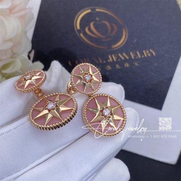 Dior Rose Des Vents Earring Pink Gold, Diamonds And Pink Opal (3)