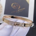 Hermès Kelly Bracelet In Rose Gold Set With Diamonds H110014b (3)