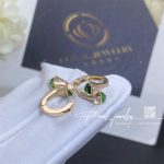 Marli Cleo Diamond Huggie Earrings In Rose Gold Green Agate (5)