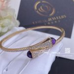 Marli Cleo Diamond Midi Slip On Bracelet In Rose Gold Lapis Lazuli (6)