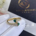 Marli Cleo Diamond Slim Ring In Yellow Gold Green Agate (4)