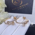 Marli Cleo Full Diamond Small Hoop Earrings In Rose Gold (3)