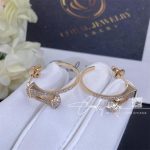 Marli Cleo Full Diamond Small Hoop Earrings In Rose Gold (4)