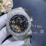 Audemars Piguet Royal Oak 41 Steel Custom Moissanite Set Skeleton (4)