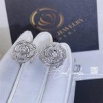 Chanel Bouton De Camélia Earrings 18k White Gold, Diamonds J12072 (6)