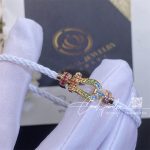 Fred Force 10 Bracelet 18k Pink Gold And Colored Stones Medium Model Ref 0b0156 6b0286 (4)