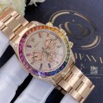 Rolex Cosmograph Daytona Rainbow Custom Diamonds Rose Gold 116595rbow 0004 (1)