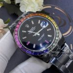 Rolex Datejust Ii 116300 Rainbow Black Dlc Pvd (5)