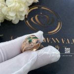 Bulgari Serpenti 18 Kt Rose Gold Ring Set With Blue Sapphire Eyes, Malachite Elements And Pavé Diamonds Ref. 356207 (3)