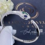 Bulgari Serpenti 18 Kt White Gold Bracelet Set With Blue Sapphire Eyes, Malachite Elements And Pavé Diamonds (3)