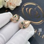 Bulgari Serpenti Rose Gold & Malachite Earrings Ref . 352701 (4)