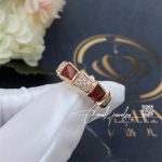 Bulgari Serpenti Viper Band Ring In 18 Kt Rose Gold With Carnelian And Pavé Diamonds Width 6 Mm Ref. 353354 (3)