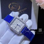 Charles Oudin Pansy Retro 24mm Watch Arabic Style Blue Straps (3)