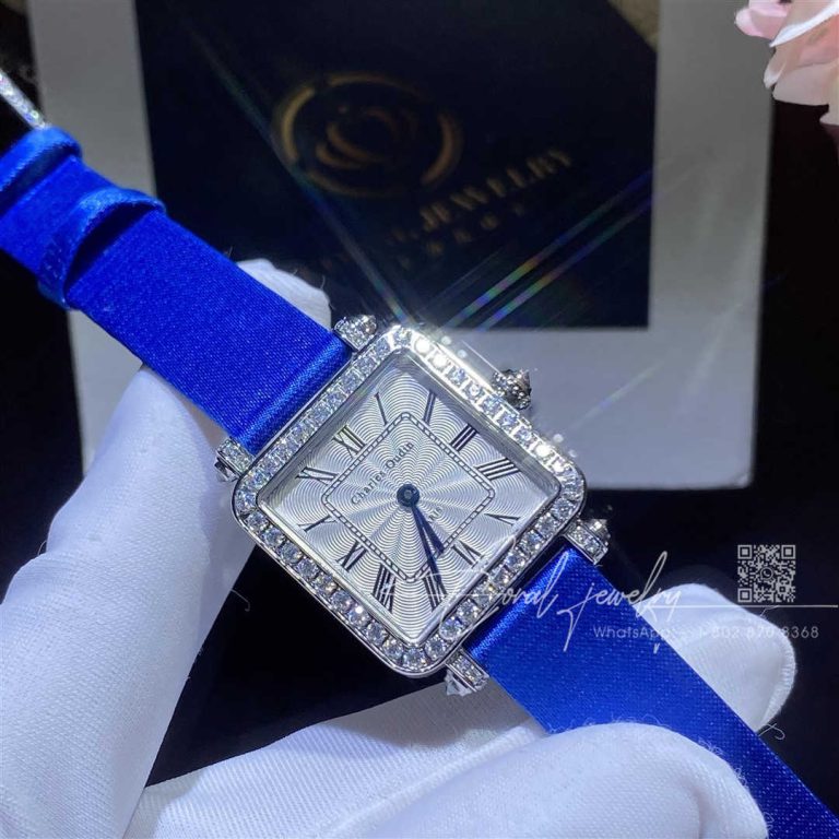 Charles Oudin Pansy Retro 24mm Watch Blue Straps (1)