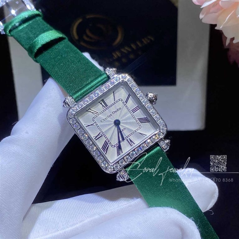 Charles Oudin Pansy Retro 24mm Watch Green Straps (1)