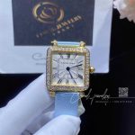 Charles Oudin Pansy Retro 24mm Yellow Watch Roman Style (4)