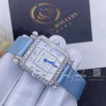 Charles Oudin Pansy Retro With Pearls Watch Medium 24mm Arabic Style Baby Blue Straps (4)