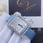 Charles Oudin Pansy Retro With Pearls Watch Medium 24mm Arabic Style Baby Blue Straps (8)