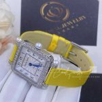 Charles Oudin Pansy Retro With Pearls Watch Medium 24mm Arabic Style Yellow Straps (6)