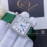 Charles Oudin Pansy Retro With Pearls Watch Medium 24mm Green Straps (4)