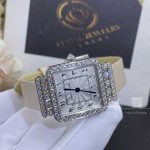 Charles Oudin Rose Retro 24mm Medium Satin And Diamond Watch Arabic Style Hindu Numerals (3)