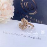 Bulgari Fiorever 18 Kt Rose Gold Ring Set With A Central Diamond And Pavé Diamonds Ref. 355872 (2)