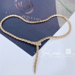 Bulgari Serpenti Viper Slim Necklace In 18 Kt Yellow Gold, Set With Full Pavé Diamonds Ref. 351090 (3)