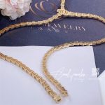 Bulgari Serpenti Viper Slim Necklace In 18 Kt Yellow Gold, Set With Full Pavé Diamonds Ref. 351090 (6)