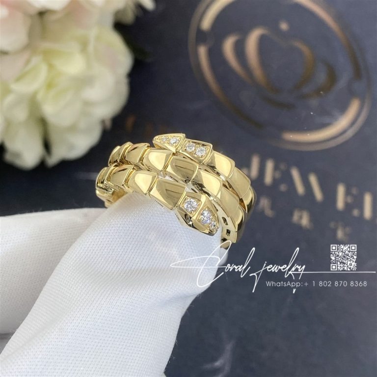 Bulgari Serpenti Viper Two Coil 18 Kt Yellow Gold Ring Ref. 357869 (1)