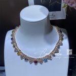 Allegra 18 Kt Rose Gold Necklace Set With Amethysts, Peridots, Pink Tourmalines, Citrine Quartzes, Blue Topazes And Pavé Diamonds 360452 (1)