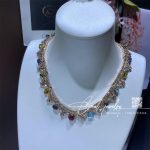 Allegra 18 Kt Rose Gold Necklace Set With Amethysts, Peridots, Pink Tourmalines, Citrine Quartzes, Blue Topazes And Pavé Diamonds 360452 (12)