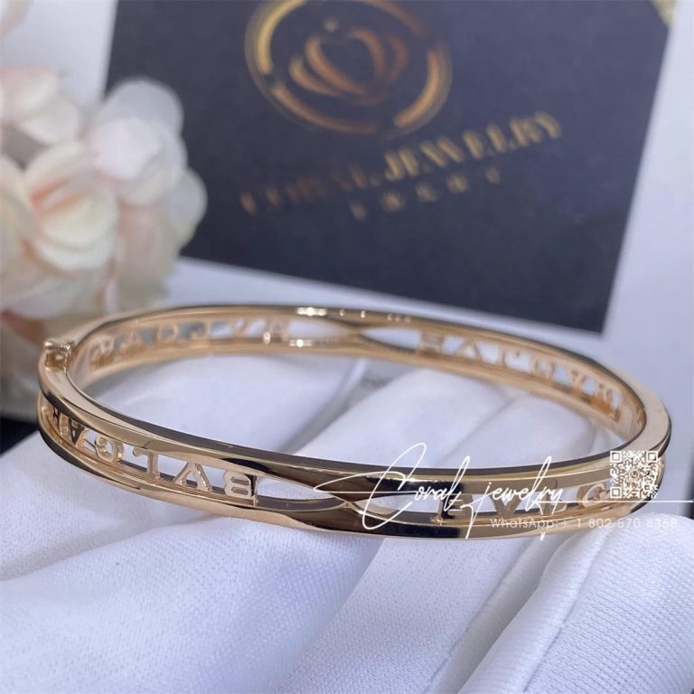 Bulgari B.zero1 18 Kt Rose Gold Bangle Bracelet With Bvlgari Logo On The Spiral Ref. 356239 (2)