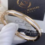 Bulgari B.zero1 Bangle Bracelet In 18 Kt Rose Gold With White Ceramic Ref. 351408 (2)