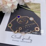 Bulgari Bvlgari 18 Kt Rose Gold Bracelet Set With Carnelian, Lapis, Malachite And Mother Of Pearl Elements (1)