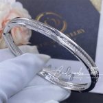 Bulgari B.zero1 Bracelet In 18 Kt White Gold With Pavé Diamonds Ref. Br855967 (1)