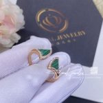 Bulgari Divas' Dream Ring In 18 Kt Rose Gold Set With Malachite Elements And Pavé Diamonds Ref. 359033 (3)