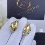 Bulgari Serpenti Yellow Gold & Malachite Earrings Ref . 352701 (4)