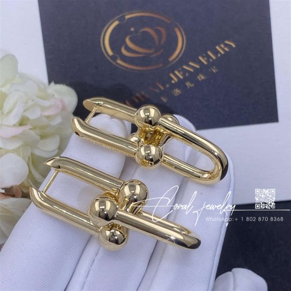 Tiffany Hardwear Large Link Earrings In Yellow Gold (2)