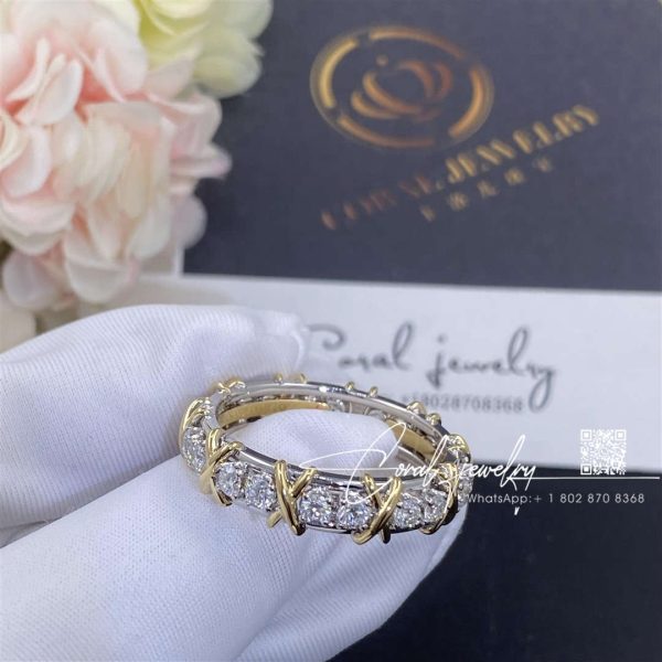 Tiffany Schlumberger Sixteen Stone Ring In Yellow Gold And Platinum (2)