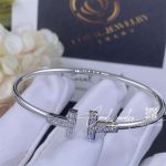 Tiffany T Diamond Wire Bracelet In 18k White Gold (7)